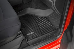 Flex-Fit Front Floor Mats for 2012–2018 Ram 1500 Crew Cab, view 3, Rough Country FF-3121