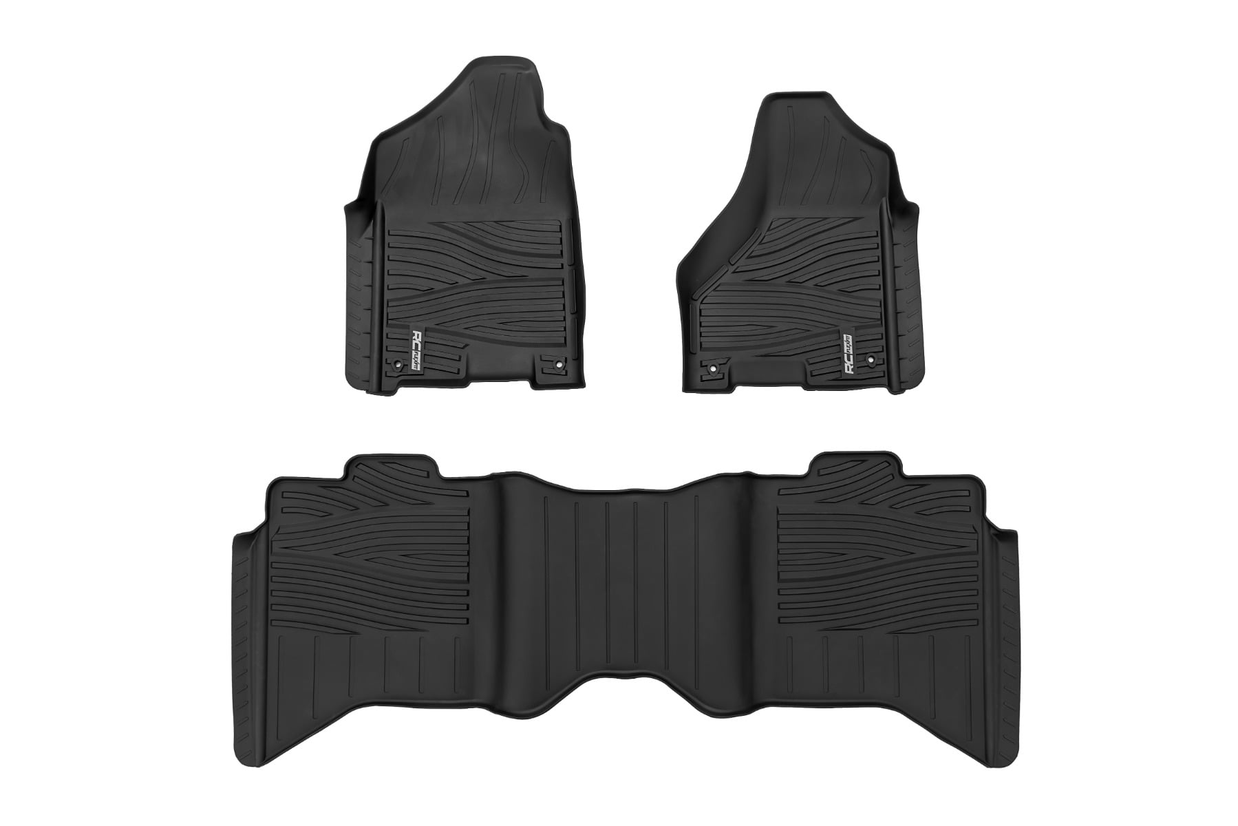 Rough Country Flex-Fit Floor Mat Set for Ram 1500 & 1500 Classic Crew Cab