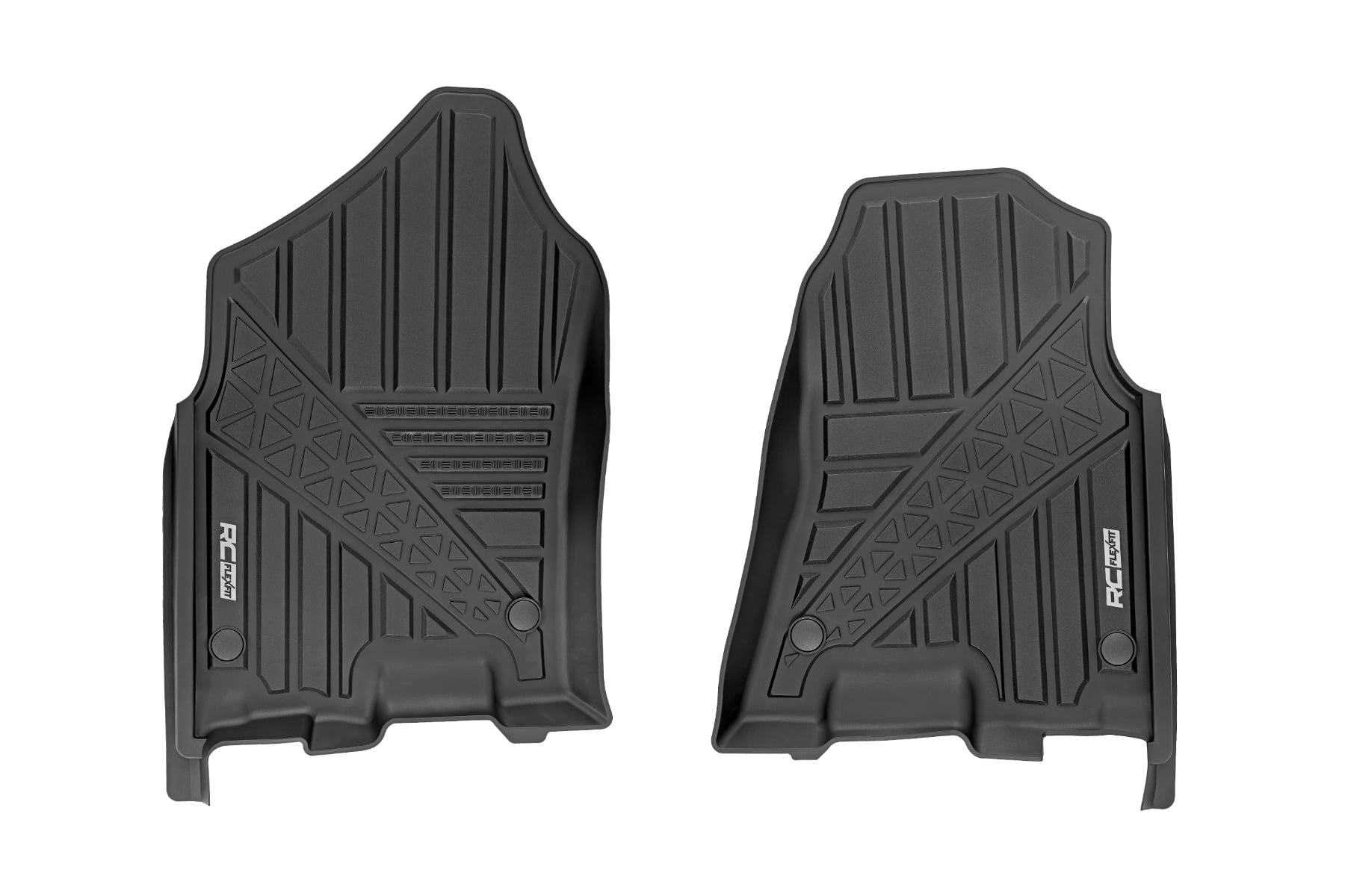 Rough Country Flex-Fit Front Floor Mats for 2019–2024 Ram 1500 Crew Cab