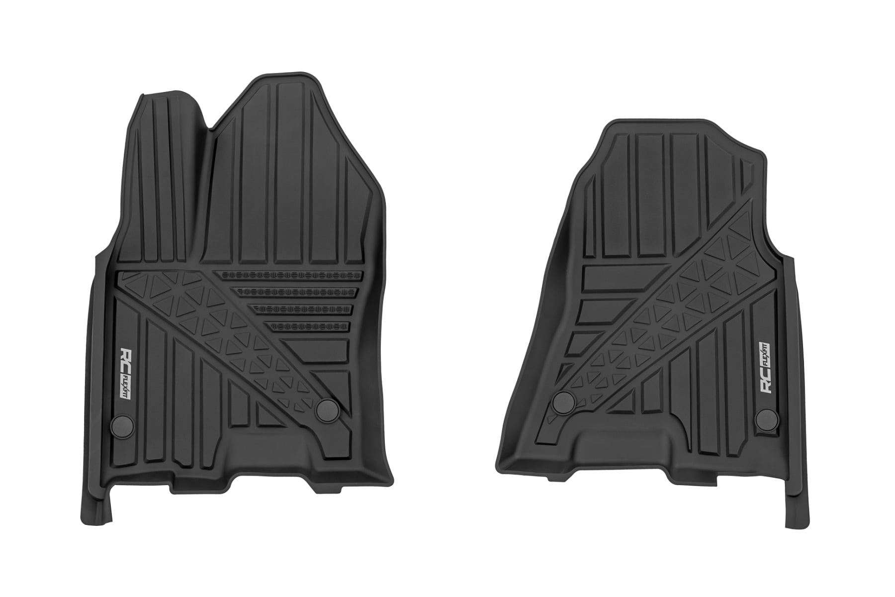 Rough Country Flex-Fit Front Floor Mats for 2025 Ram 1500 Crew Cab