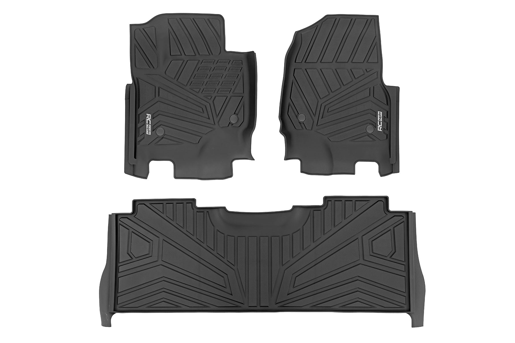 Rough Country Flex-Fit Floor Mat Set for F-250/F-350 Super Duty Crew Cab