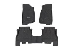 Flex-Fit Front and Rear Floor Mats for Jeep Wrangler 4-Door, Rough Country FF-60112