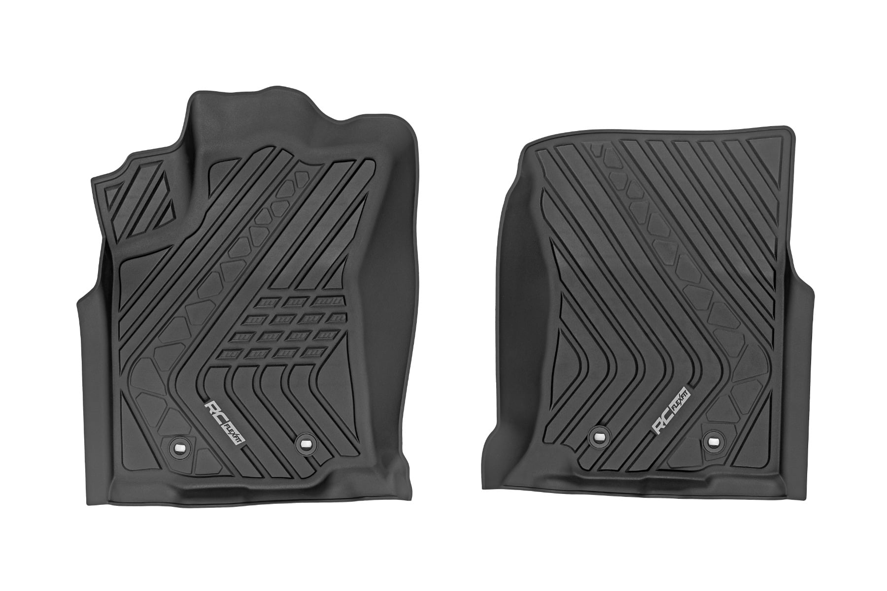 Rough Country Front-Row Flex-Fit Floor Mats for Toyota Tacoma