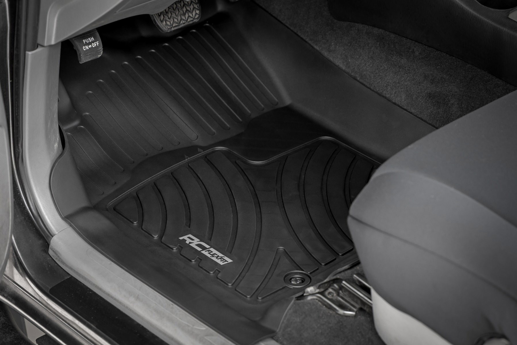 Rough Country Flex-Fit Front and Rear Floor Mats for Toyota Tacoma