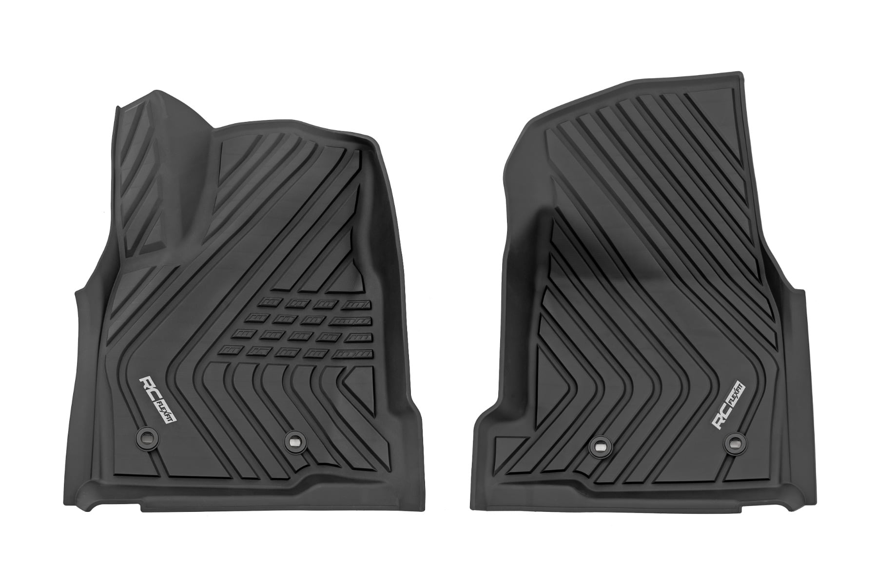 Rough Country Front Flex-Fit Floor Mats for Toyota Tacoma