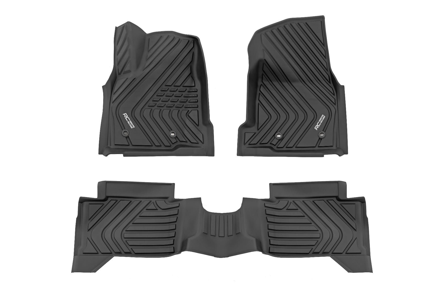 Rough Country Flex-Fit Floor Mats for 2024-2025 Toyota Tacoma Double Cab