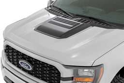 Hood Scoop for Ford F-150 4WD and RWD (2021–2025) shown installed, Rough Country HS30010-RCGB