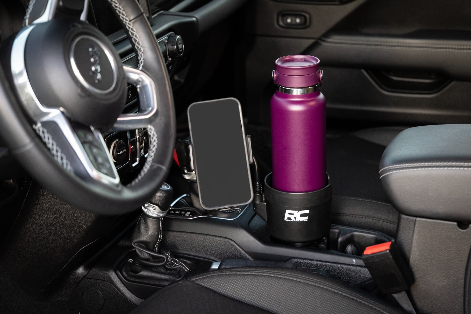 Expanding Cup Holder Phone Mount, 360 Degree Rotation, Rough Country J5054