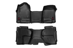 Double Cab Floor Mats for Silverado & Sierra (2014-2019), Rough Country M-21142