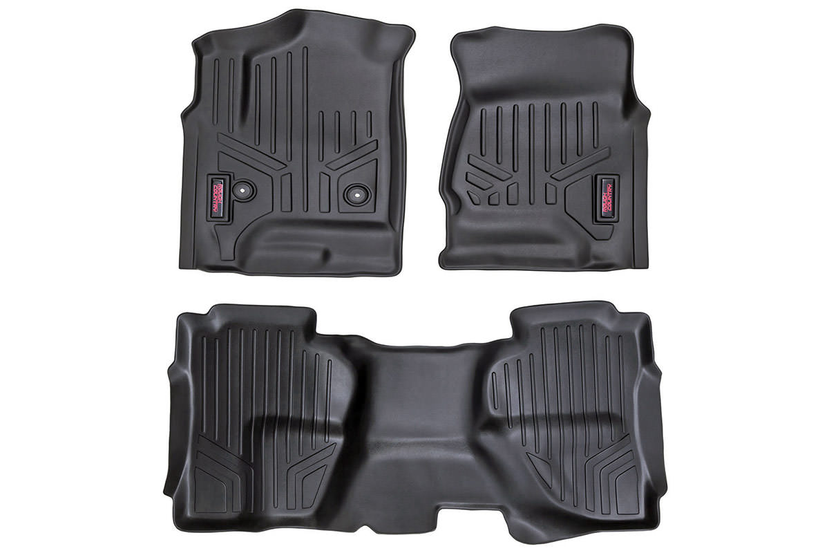 Rough Country Double Cab Floor Mats for 2014–2019 Silverado & Sierra