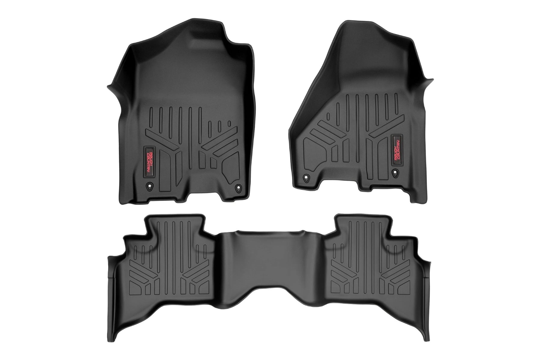 Rough Country Quad Cab Floor Mats for 2012–2024 Ram 1500