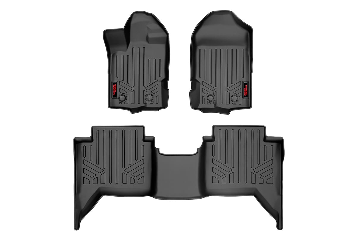Rough Country Crew Cab Floor Mats for 2019–2023 Ford Ranger