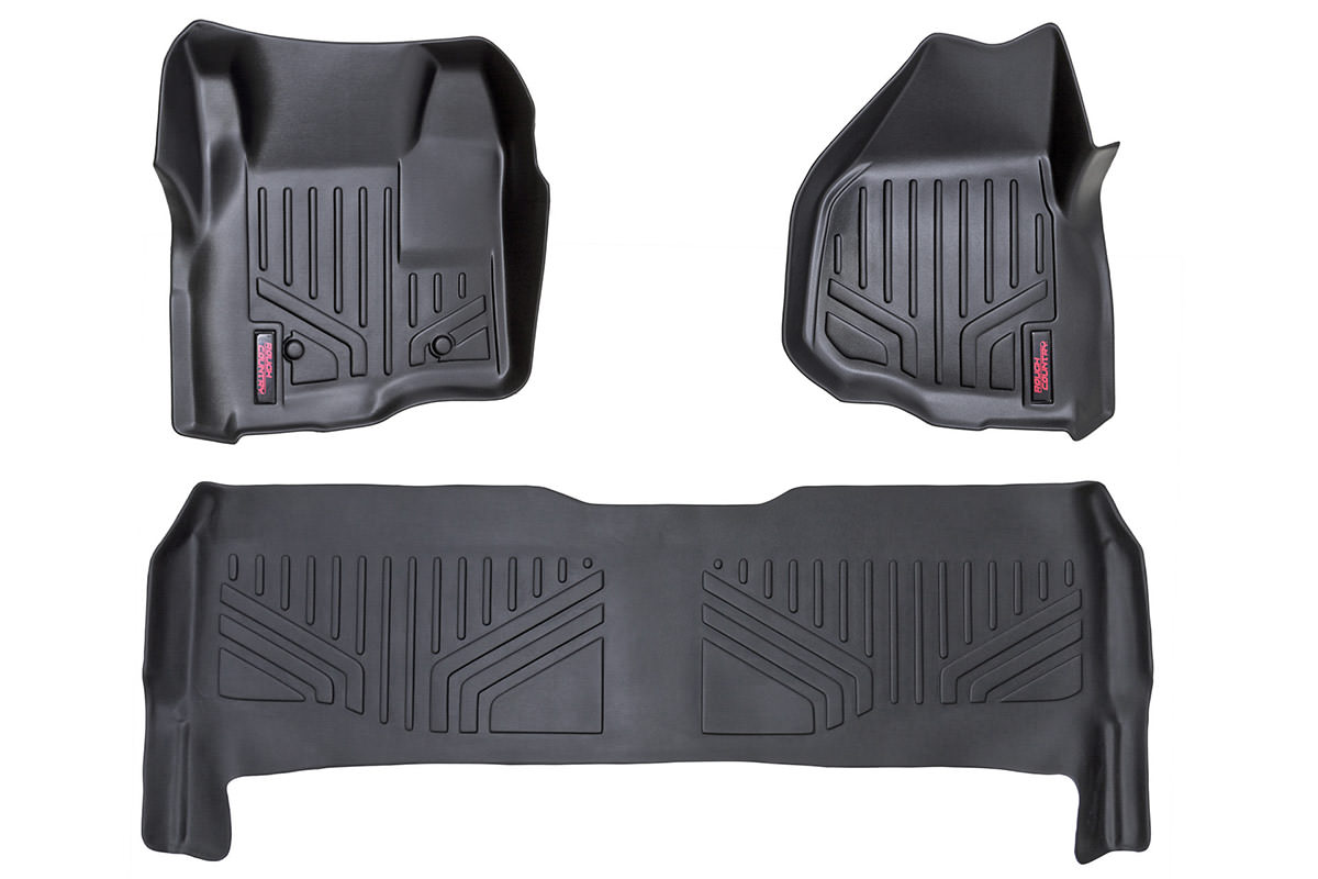 Rough Country Crew Cab Floor Mats for 2011–2016 Ford Super Duty