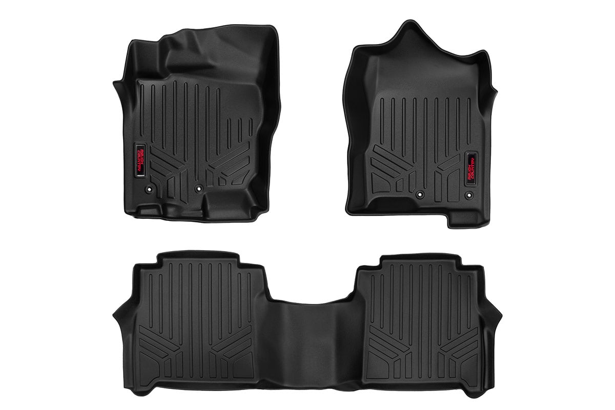 Rough Country Floor Mats for Nissan Titan and Titan XD Crew Cab