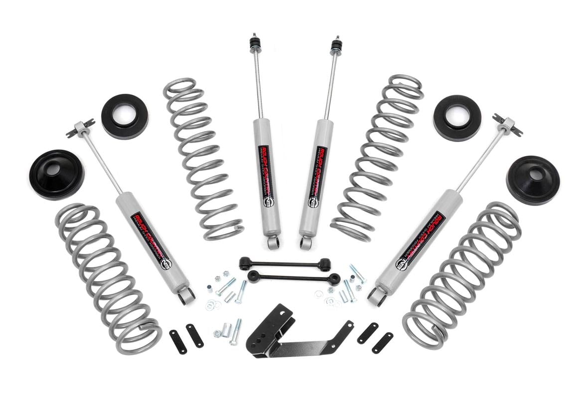 Rough Country 3.25-Inch Lift Kit with N3 Shocks for 2007–2017 Jeep Wrangler 4WD