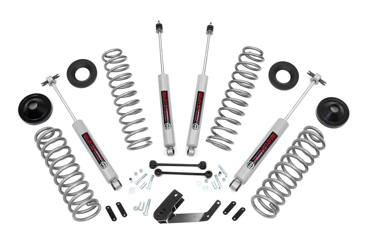 Rough Country 3.25-Inch Lift Kit with N3 Shocks for 2007–2017 Jeep Wrangler JK
