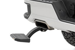 Retractable Bed Step — 6-Inch Aluminum, Driver Side shown installed, Rough Country PW049798