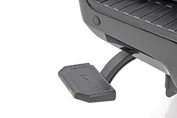 Retractable Bed Step for Ford F-250/F-350 Super Duty (2017-2022) shown installed, Rough Country PW049815