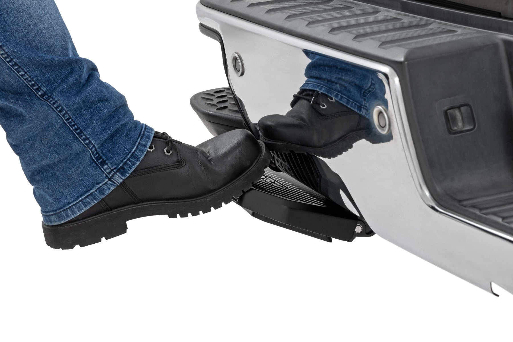 Retractable Bed Step for Silverado 1500 & Sierra 1500 (2014–2019), Rough Country PW050052