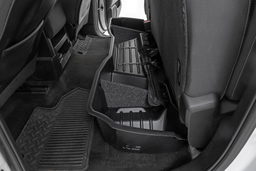 Under Seat Storage Tray for Double Cab Trucks shown installed, Rough Country RC09041