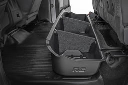 Under-Seat Storage for Ford F-150 Crew Cab (2009-2014) shown installed, Rough Country RC09241