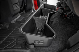Under-Seat Storage for 2005–2025 Nissan Frontier Crew Cab shown installed, Rough Country RC09605