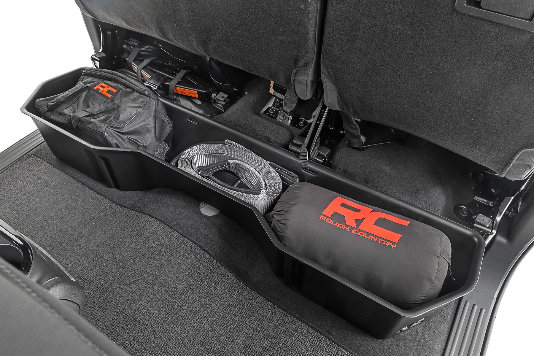 Under-Seat Storage for Nissan Titan and Titan XD Crew Cab (2004-2024), Rough Country RC09705