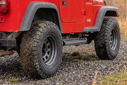 Gray Steel Wheel with 10-Slot D-Window Face, view 5 — Rough Country RC158545G