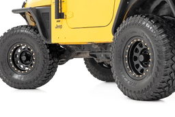 Black Steel Wheel with Simulated Beadlock Styling, view 6 — Rough Country RC158545SL