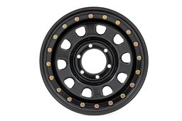 Simulated Beadlock Steel Wheel in Black, 10-Slot Face, view 2 — Rough Country RC51-5165SL