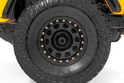 Simulated Beadlock Steel Wheel in Black, 10-Slot Face, view 5 — Rough Country RC51-5165SL