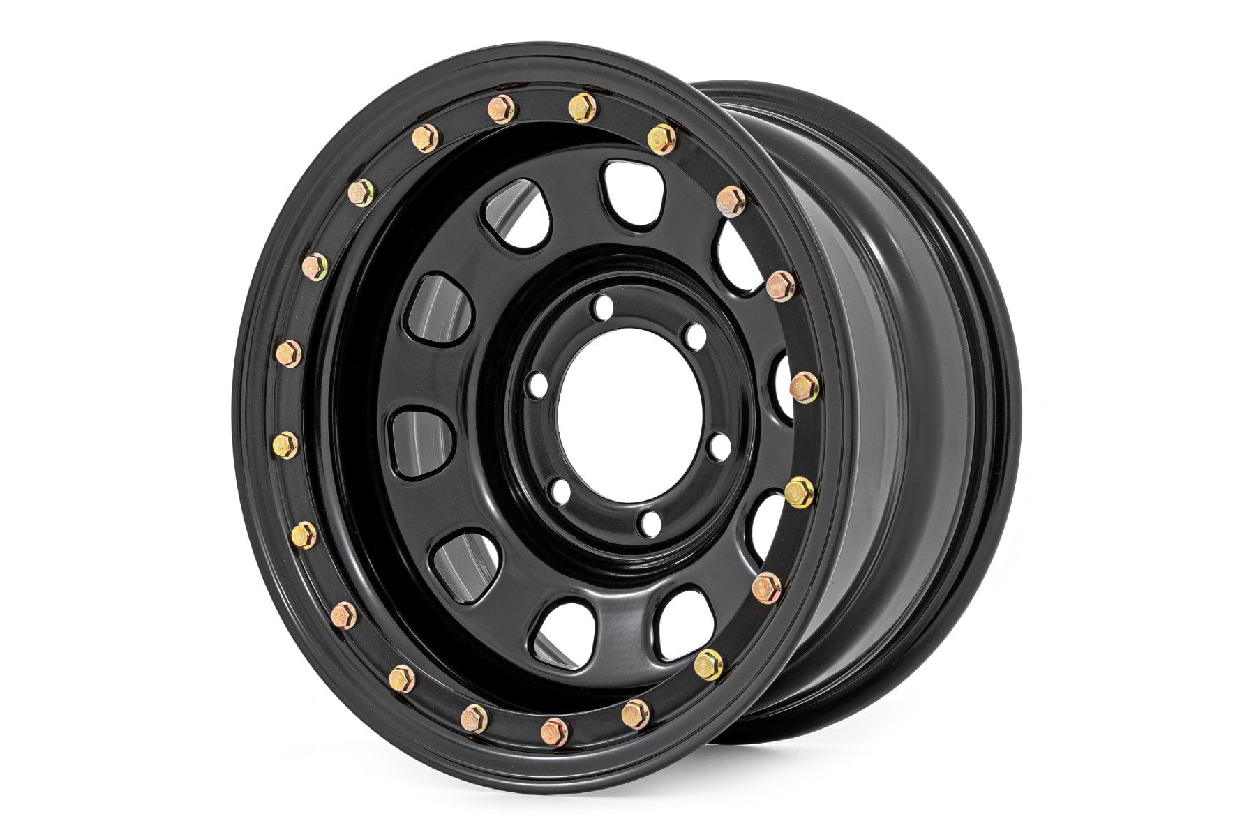 Rough Country Simulated Beadlock Steel Wheel in Black, 10-Slot Face