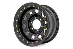 Simulated Beadlock Steel Wheel in Black, 10-Slot Face — Rough Country RC51-5165SL