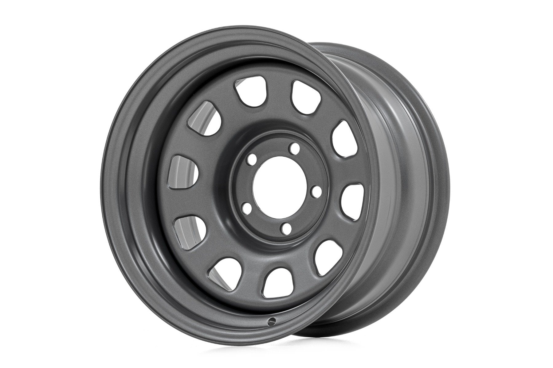 Rough Country Gray Finish 10-Slot D-Window Steel Wheel
