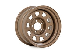 Bronze 10-Slot D-Window Steel Wheel — Part RC51-7873B, view 3, Rough Country