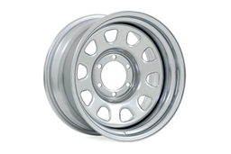 Chrome 10-Slot D-Window Steel Wheel — Part RC52-6866C, view 2, Rough Country
