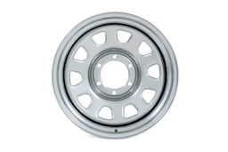 Chrome 10-Slot D-Window Steel Wheel — Part RC52-6866C, view 3, Rough Country