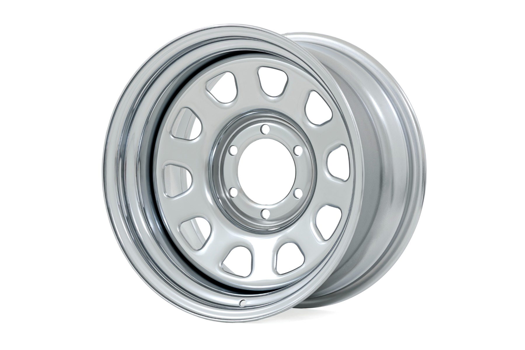 Rough Country Chrome 10-Slot D-Window Steel Wheel