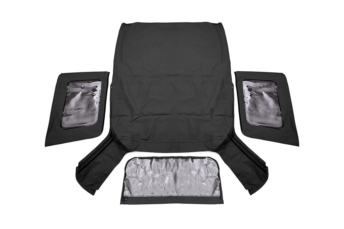 Soft Top in Black Denim for Jeep Wrangler 2-Door (2007-2009) — Rough Country RC85240.35