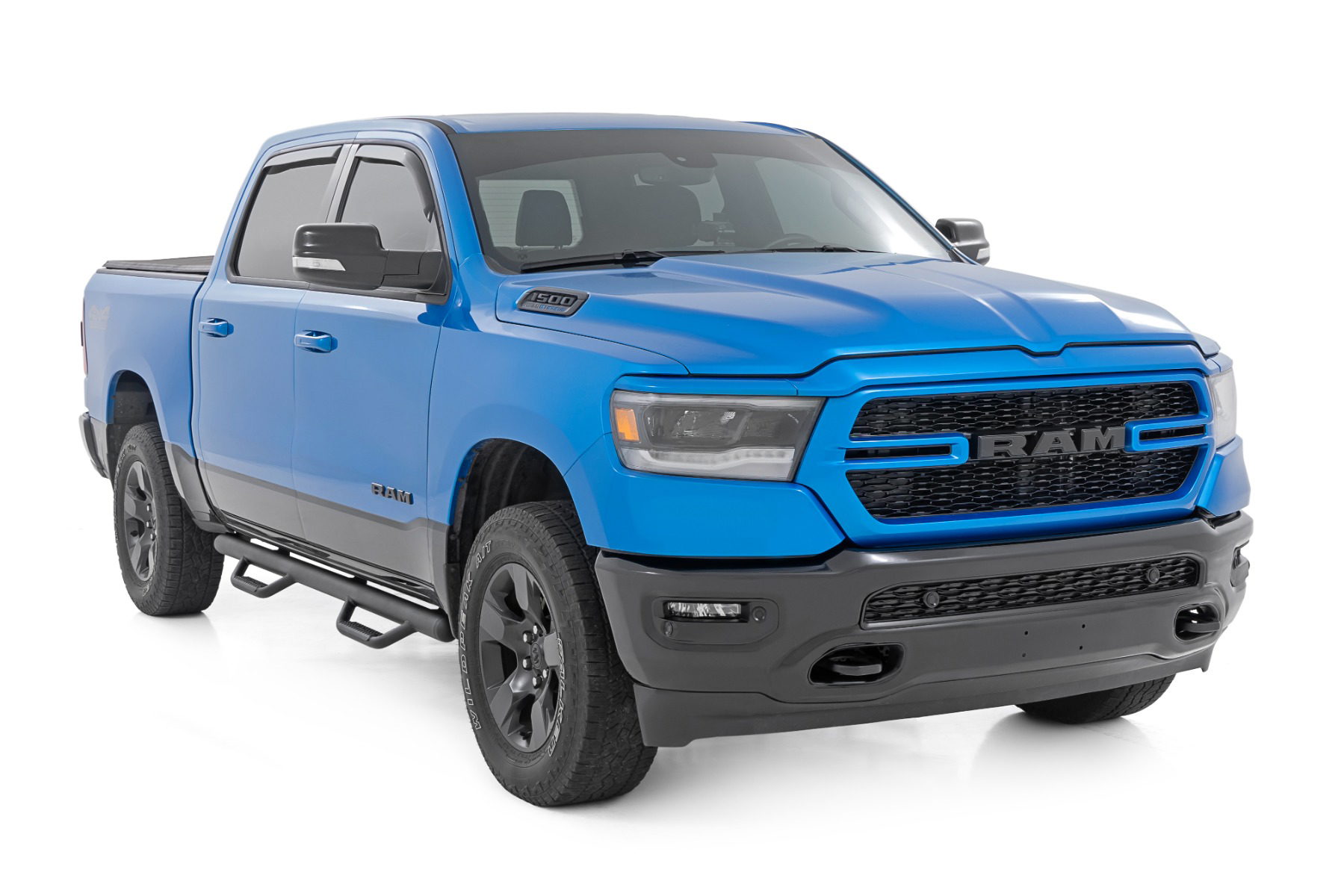 Drop Nerf Steps for Ram 1500 Crew Cab, 5'7" Bed (2019–2025), Rough Country RCD1980CCB