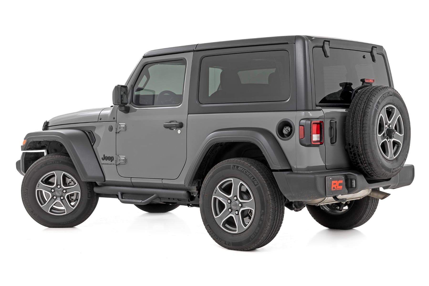 Nerf Steps for 2019–2025 Jeep Wrangler 4WD (2-Door), Rough Country RCJ1846B