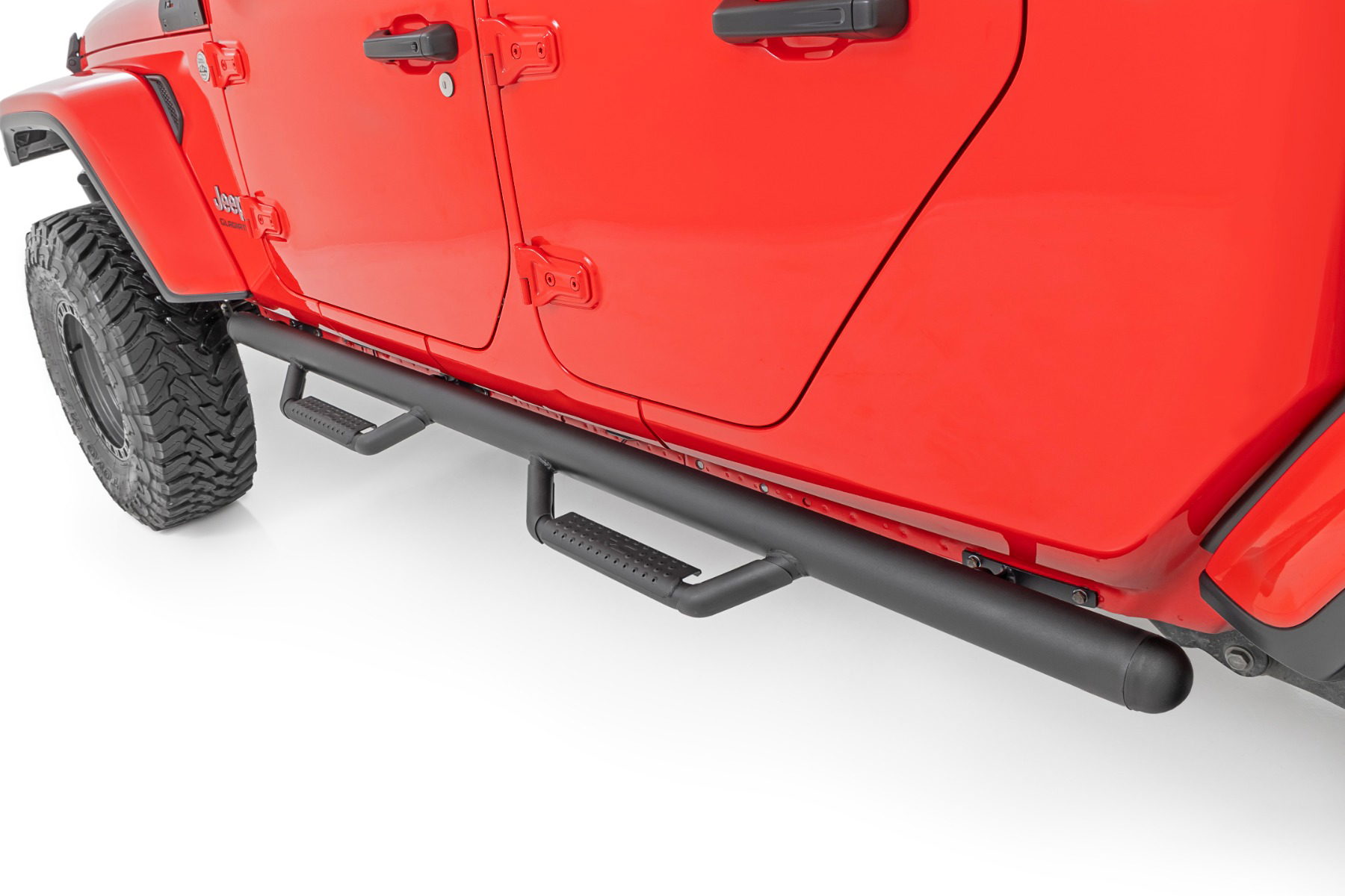 Rough Country Nerf Steps with Stone Guards for 2020–2025 Jeep Gladiator 4WD