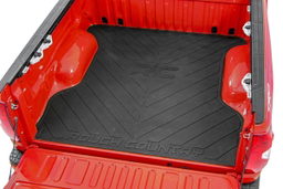 Bed Mat for Silverado 1500 and Sierra 1500 (2019-2025) shown installed, Rough Country RCM673