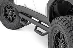 Nerf Steps with Stone Guards for 2024-2025 Toyota Land Cruiser AWD shown installed, Rough Country RCT2024