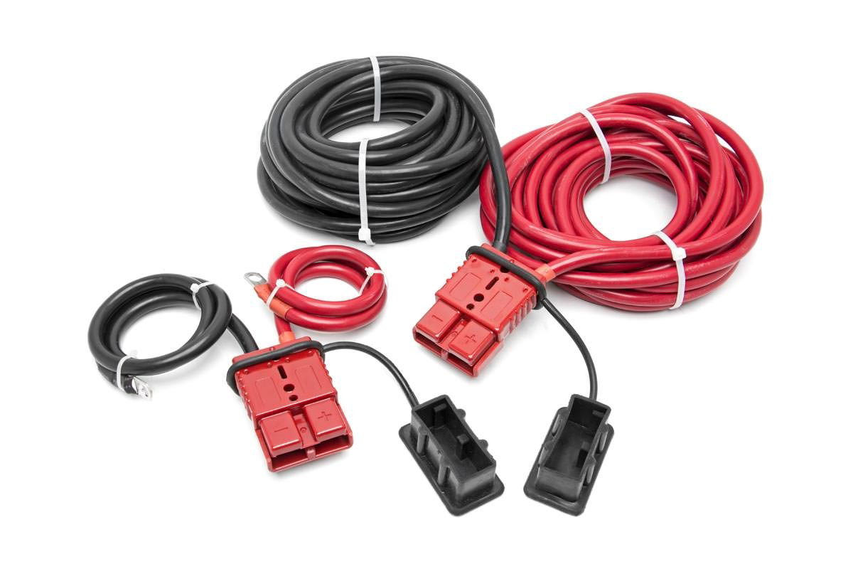 Rough Country Winch Power Cable with 2-Gauge Quick-Connect Leads