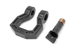 Forged D-Ring Shackles with Black Pin (Pair), view 2, Rough Country RS118