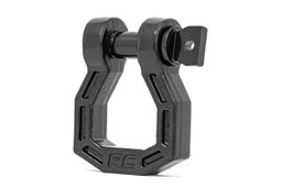 Forged D-Ring Shackles with Black Pin (Pair), view 3, Rough Country RS118