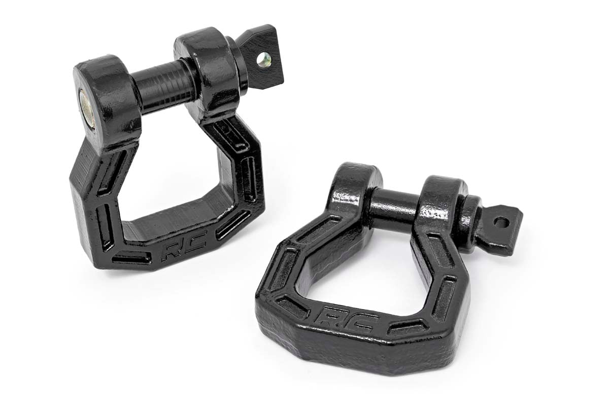 Rough Country Forged D-Ring Shackles with Black Pin