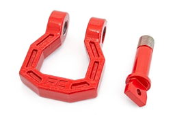 Forged D-Ring Shackles with Red Pin (Pair), view 2, Rough Country RS119