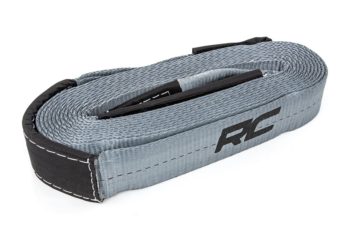 Rough Country 30-Foot Winch Recovery Strap, 16,000 lb Rated